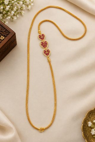 Mogappu Chain Cm0261 Pink With White